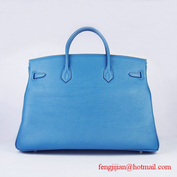 Hermes Birkin 40cm Togo Bag Blue 6099